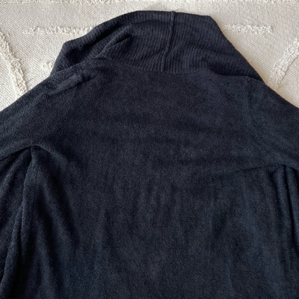 Barefoot Dreams The Cozy Chic Lite Circle Black Open Front Cardigan Medium - Picture 11 of 11
